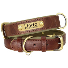 Load image into Gallery viewer, Personalized Leather Dog Collars