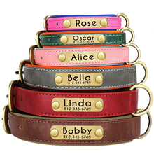 Load image into Gallery viewer, Personalized Leather Dog Collars