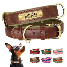 Load image into Gallery viewer, Personalized Leather Dog Collars